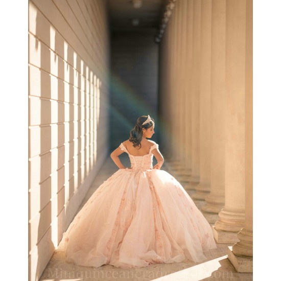 Sweetheart Neck Quince Dress Pink Vestidos De 15 Anos Lace Appliques Girl Birthday Gowns Women 2024 Ball Gown