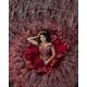 Sweetheart Neck Quince Dress Red Vestidos De 15 Anos Sequin Lace Appliques Girl Birthday Gowns Off Shoulder Women 2024 Ball Gown