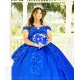 Sweetheart Neck Vestidos De 15 Anos Blue Quince Dress Off Shoulder Girl Birthday Gowns With 3D Flowers