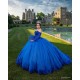 Detachable 15 Anos Sky Blue Quince Dress Sweetheart Neck Women 2024 Ball Gown Lace Appliques Girl Birthday Gowns