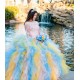 Long Sleeve Pink Quince Dress Ruffled Girls Ball Gown Sweet 16 Dresses Lace Appliques Vestidos De 15 Anos