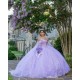 Off Shoulder 15 Anos Lilac Quince Dress Sweetheart Neck Sweet 15 Gowns Lace Appliques Girl Birthday Gowns