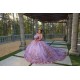 Off Shoulder 15 Anos Lilac Quince Dress Sweetheart Neck Women 2024 Ball Gown Girl Birthday Gowns With 3D Flowers