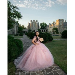 Off Shoulder 15 Anos Pink Quince Dress Sweetheart Neck Women 2024 Ball Gown Lace Appliques Girl Birthday Gowns