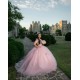 Off Shoulder 15 Anos Pink Quince Dress Sweetheart Neck Women 2024 Ball Gown Lace Appliques Girl Birthday Gowns