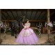 Off Shoulder 15 Anos Sweetheart Neck Pink Quince Dress Crystal Women 2024 Ball Gown Sequin Lace Appliques Girl Birthday Gowns