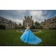 Off Shoulder Quince Dress Sky Blue Vestidos De 15 Anos Crystal Girl Birthday Gowns V Neck Women 2024 Ball Gown