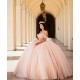 Off Shoulder Vestidos De 15 Anos Pink Quince Dress Sequin Sweetheart Neck Girl Birthday Gowns With 3D Flowers