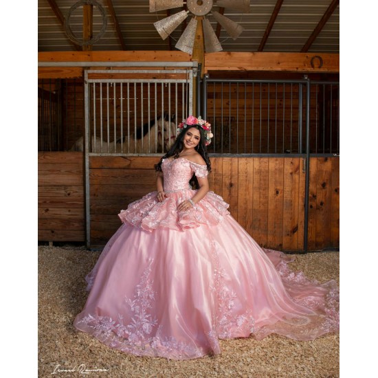 Off Shoulder Vestidos De 15 Anos Pink Quince Dress Sweetheart Neck Girl Birthday Gowns Lace Appliques Women 2024 Ball Gown