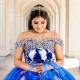 Off Shoulder Vestidos De 15 Anos Sweetheart Neck Blue Quince Dress Lace Appliques Girl Birthday Gowns