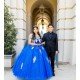 Off Shoulder Vestidos De 15 Anos Sweetheart Neck Blue Quince Dress Lace Appliques Girl Birthday Gowns