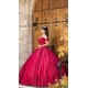 Off Shoulder Red Quince Dress Lace Appliques Girls Ball Gown Sequin Sweet 16 Dresses Sweetheart Neck Vestidos De 15 Anos