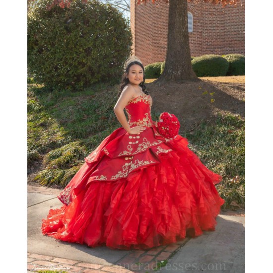 Ruffled 15 Anos Red Quince Dress Lace Appliques Women 2024 Ball Gown Sleeveless Girl Birthday Gowns