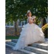 Ruffled 15 Anos White Quince Dress Sleeveless Women 2024 Ball Gown Lace Appliques Girl Birthday Gowns