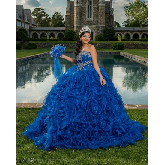 Ruffled Quince Dress Blue Vestidos De 15 Anos Sleeveless Girl Birthday Gowns Sweetheart Neck Women 2024 Ball Gown