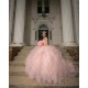 Ruffled Quince Dress Pink Vestidos De 15 Anos Sequin Sleeveless Girl Birthday Gowns Sweetheart Neck Women 2024 Ball Gown