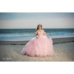 Ruffled Vestidos De 15 Anos Pink Dress Girl Quince Sweetheart Neck Women 2024 Ball Gown Lace Appliques Sleeveless Girl Birthday Gowns