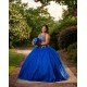 Sleeveless 15 Anos Blue Quince Dress Women 2024 Ball Gown Lace Appliques Sequin Girl Birthday Gowns