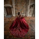 Sleeveless 15 Anos Red Quince Dress V Neck Women 2024 Ball Gown Lace Appliques Girl Birthday Gowns