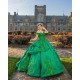 Sweetheart Neck 15 Anos Green Quince Dress Off Shoulder Women 2024 Ball Gown Lace Appliques Girl Birthday Gowns