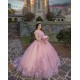 V Neck 15 Anos Pink Quince Dress Sleeveless Women 2024 Ball Gown Sequin Girl Birthday Gowns With 3D Flowers